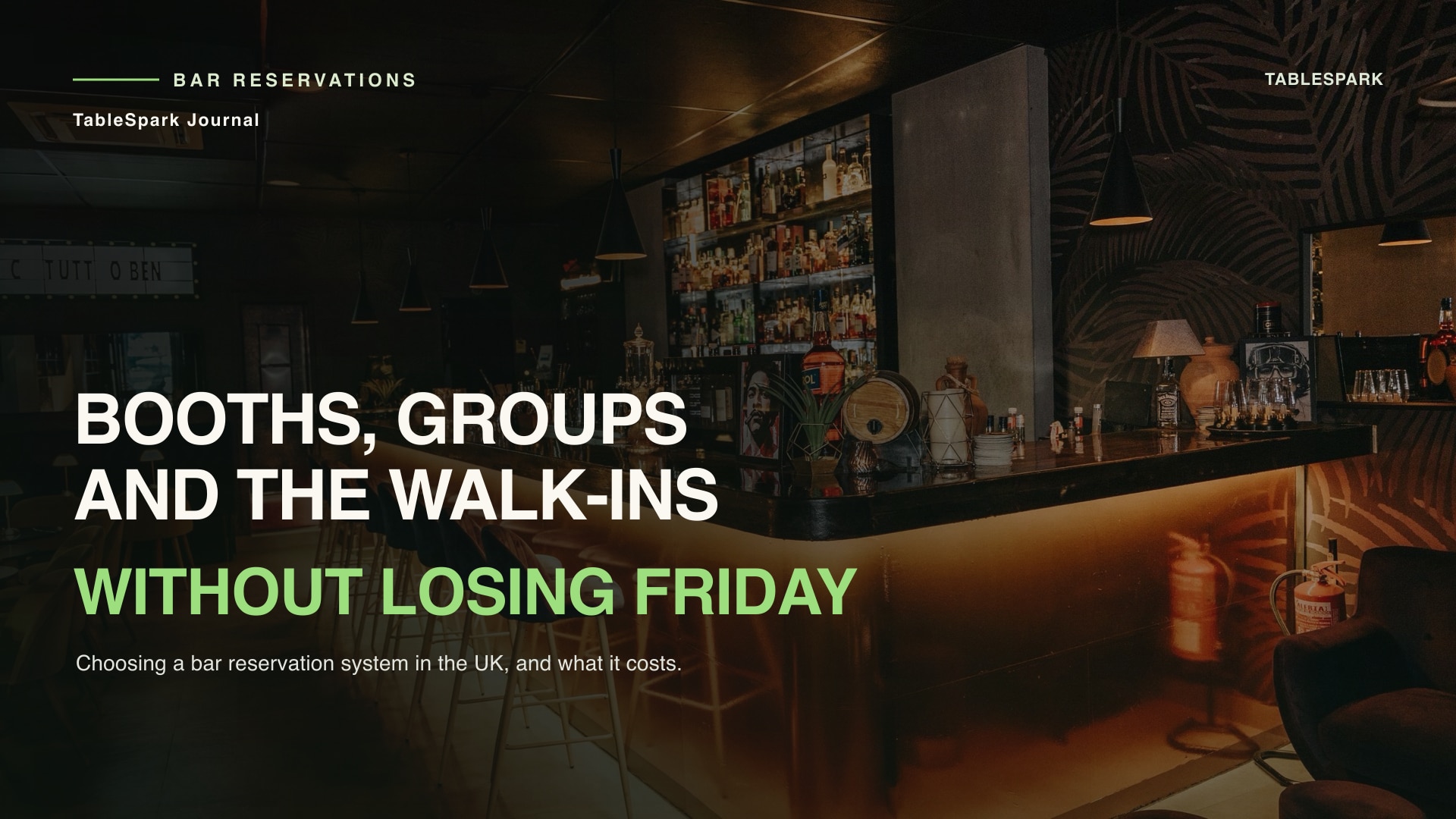 Choose a Bar Reservation System in the UK
