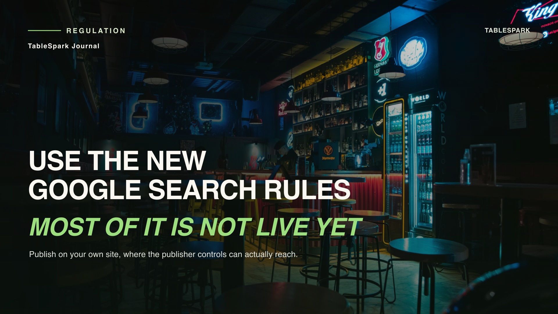 Google Search conduct requirements: which publisher controls a restaurant can use