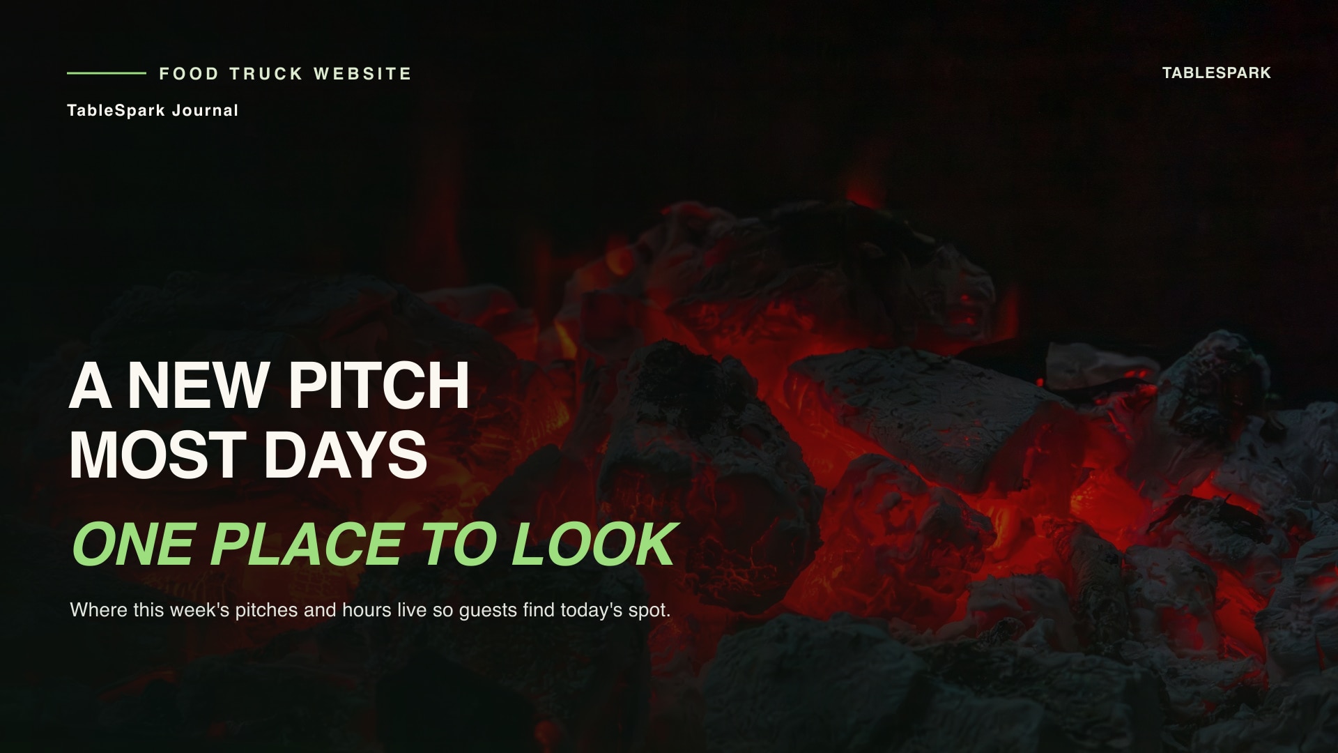 Food Truck Website: Publish This Week's Pitches Where Guests Look