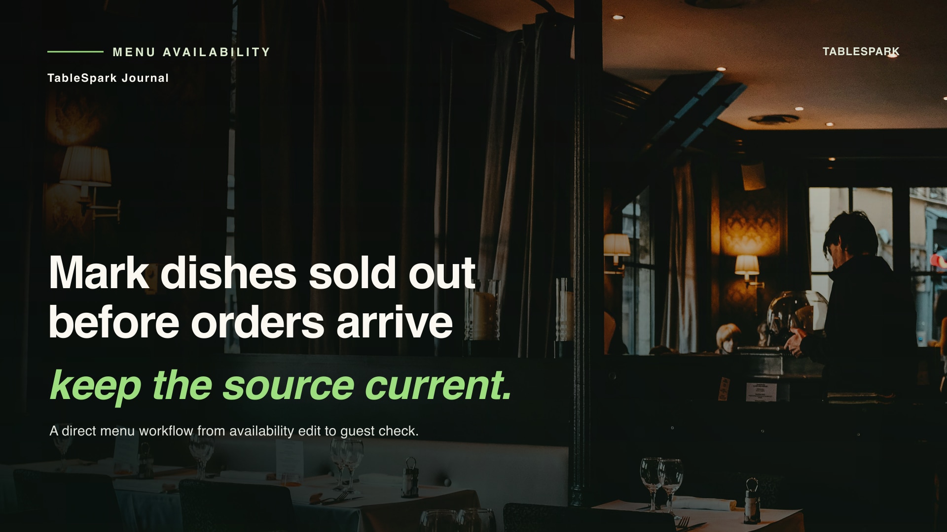 How to Mark a Restaurant Menu Item Sold Out Online