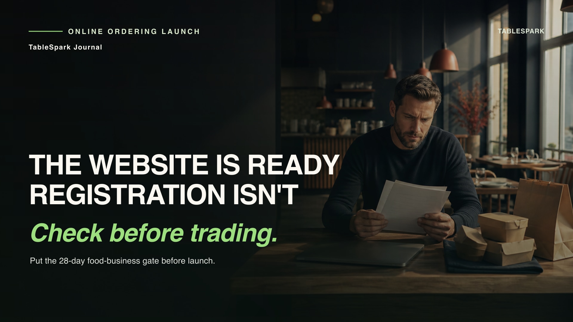 Online food business registration: the restaurant website launch gate