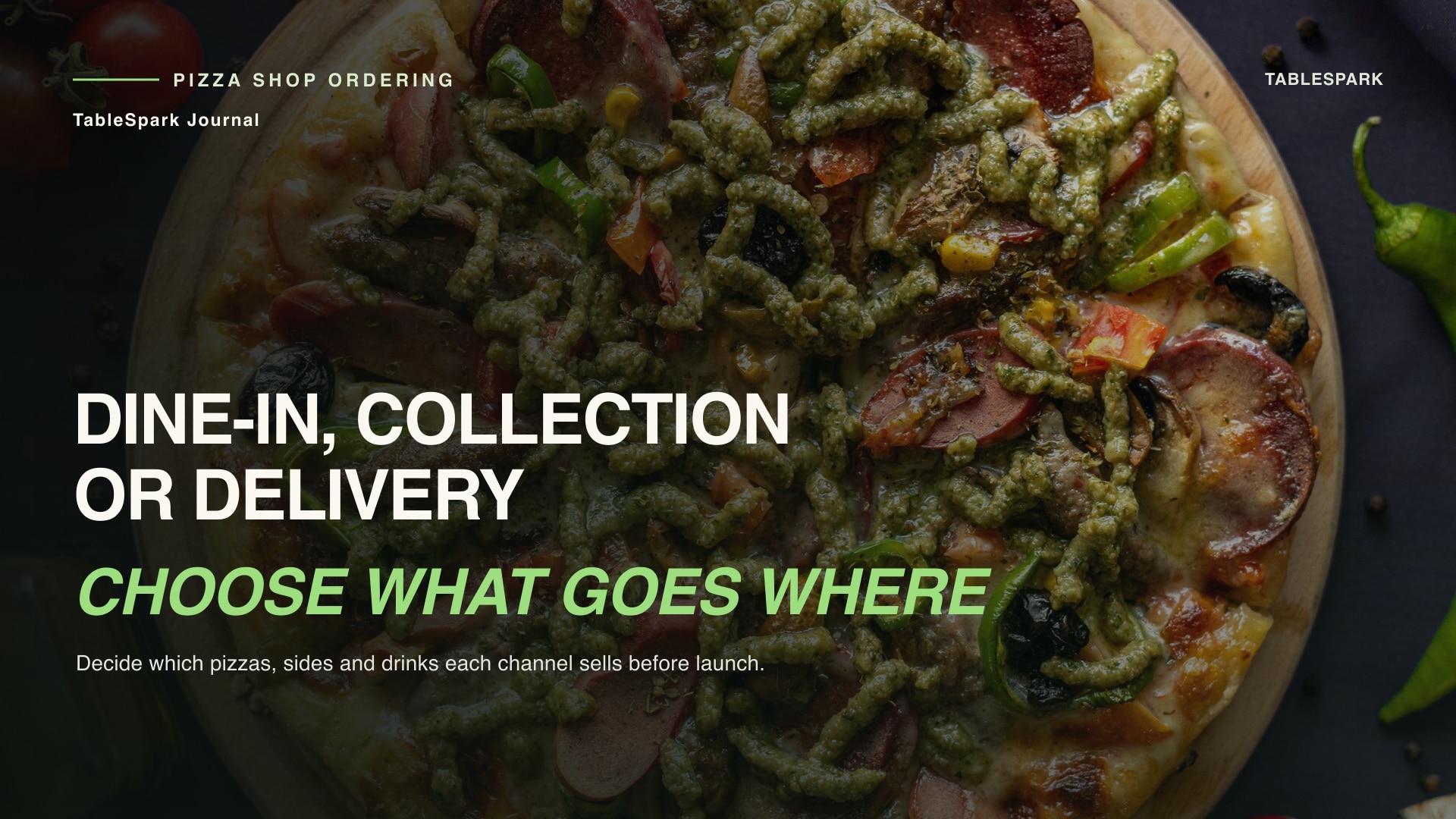 Which Pizzas Belong on Delivery, Collection and Dine-In Before the Order Page Opens