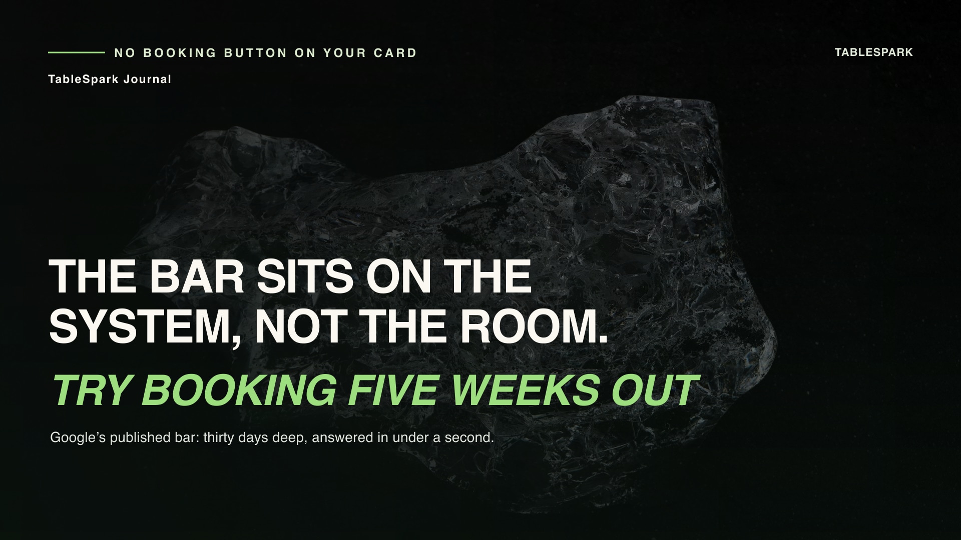 Google's End-to-End Booking Button Won't Take a System That Can't See a Month Ahead