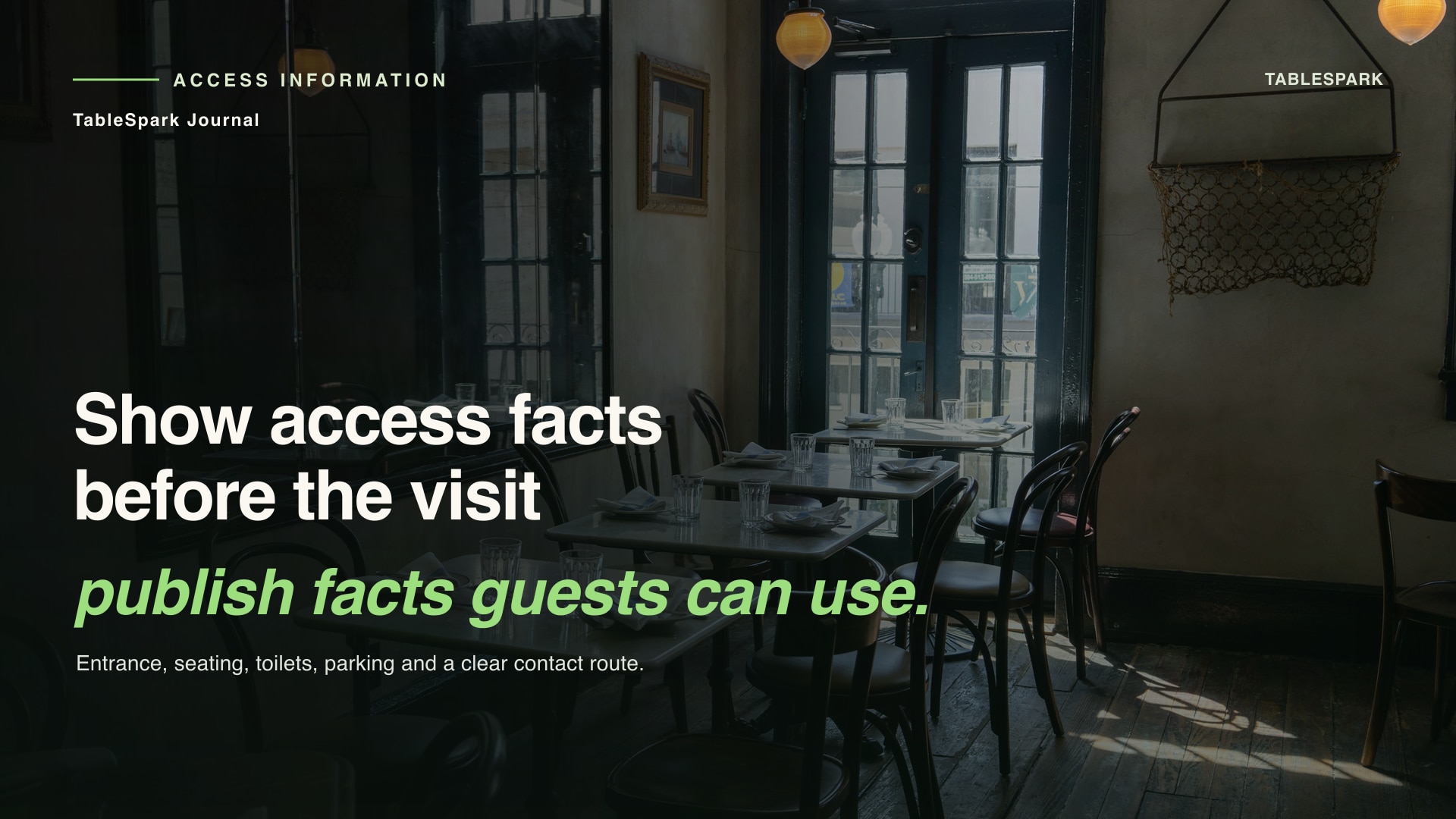 Restaurant Accessibility Information: The UK Website Checklist