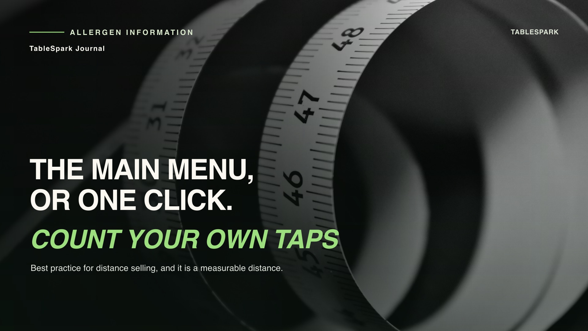 The Guidance Asks for the Main Menu, or One Click. Count the Clicks on Your Own Order Page.