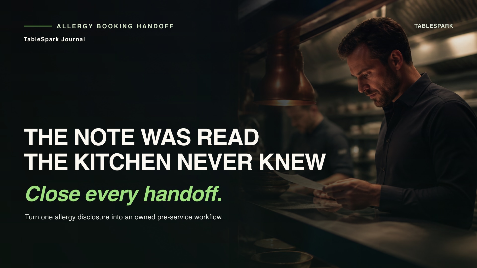 Restaurant Allergy Booking Handoff: From Note to Service