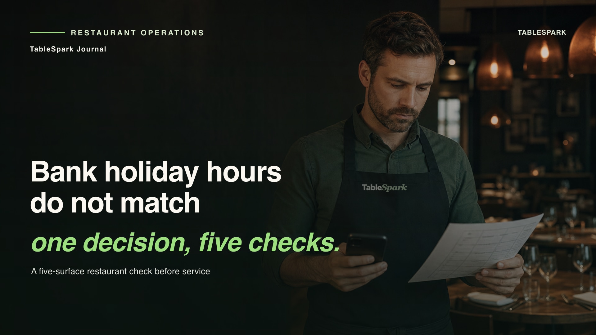 Bank Holiday Hours Don't Match: The Restaurant Opening-Time Risk