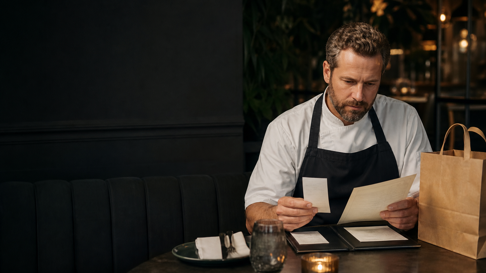 Restaurant operator reviewing booking and delivery charges before publishing them.