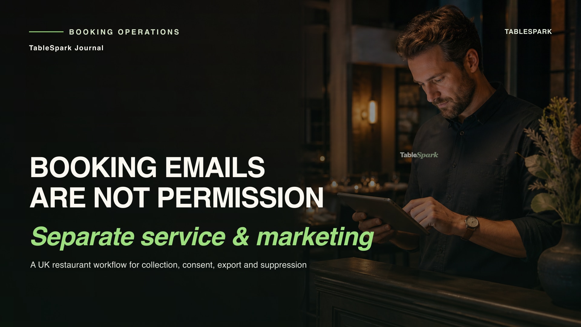 UK Restaurant Booking Email Consent: Service vs Marketing