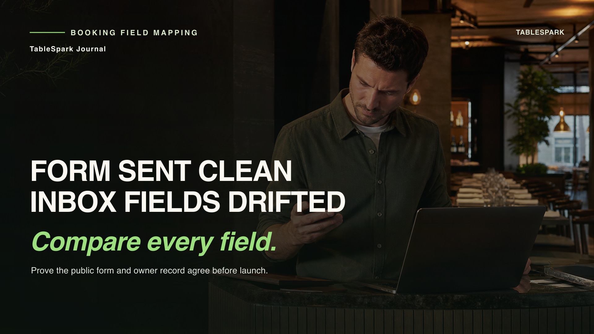 Restaurant booking form to Inbox: the field-mapping test