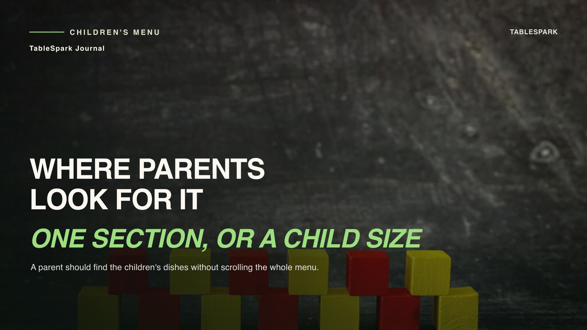 Children's Portions on the Online Menu: Their Own Section or a Size on the Adult Dish