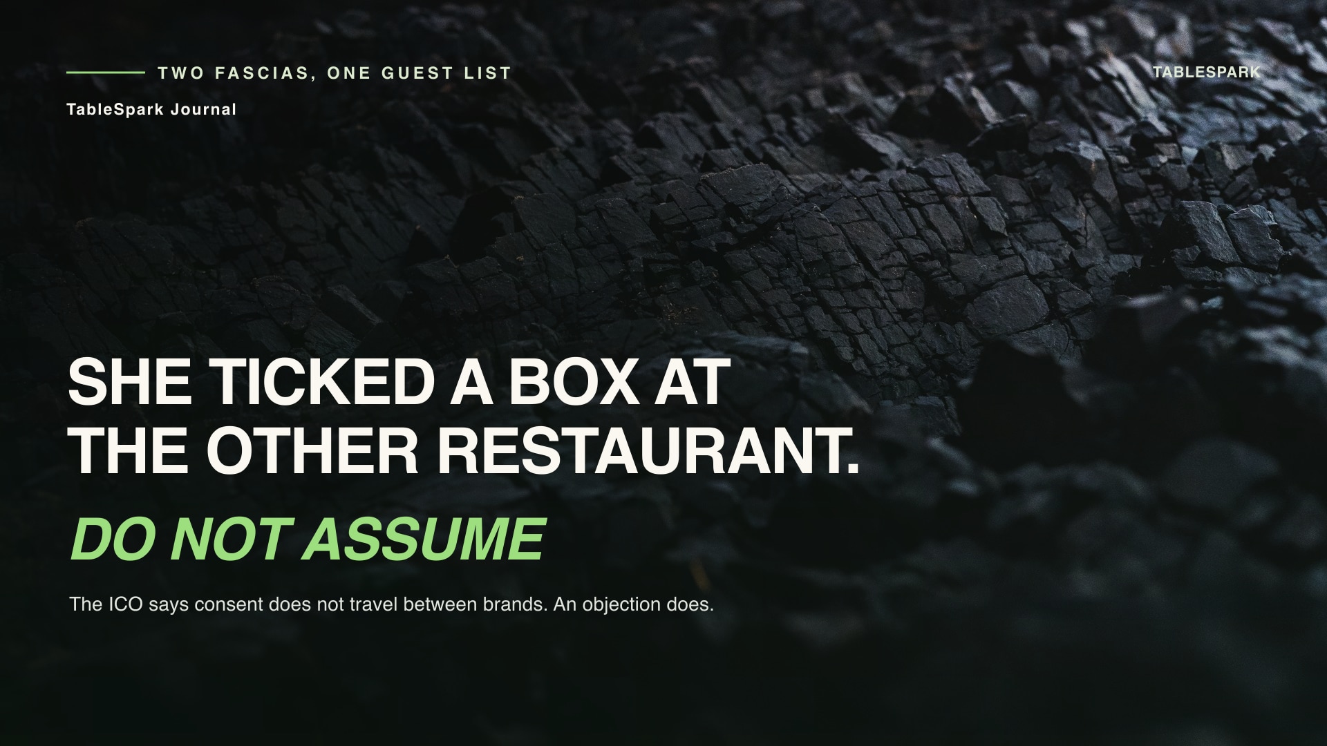 One guest list, two trading names: what the ICO says a restaurant group should not assume