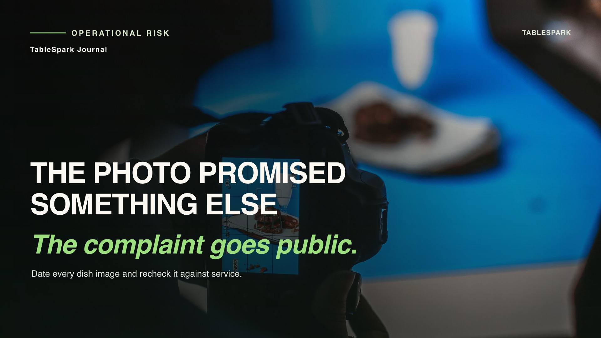 The dish photo on your site is a claim: keeping images honest as the kitchen changes