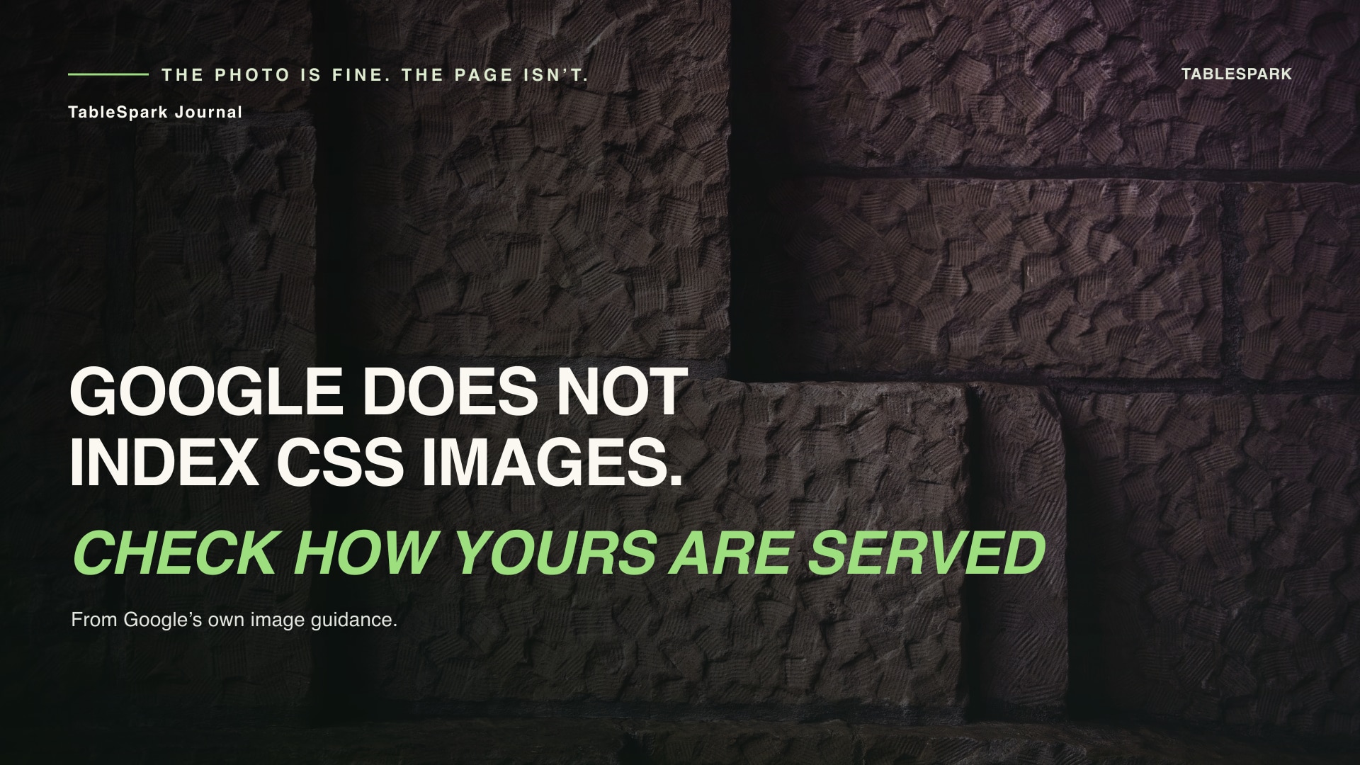 Your Best Dish Photo Might Never Reach Google Images. The Mechanism Is in How the Site Is Built.
