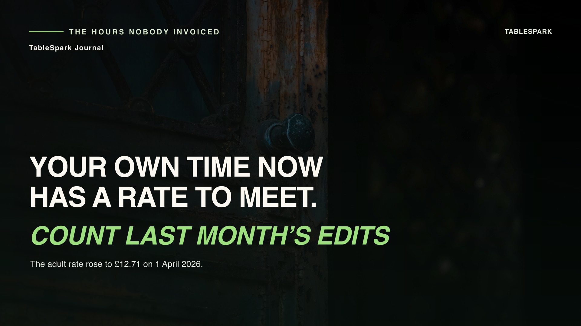 The Hour You Spend Updating the Site Now Has a Number to Set Against It