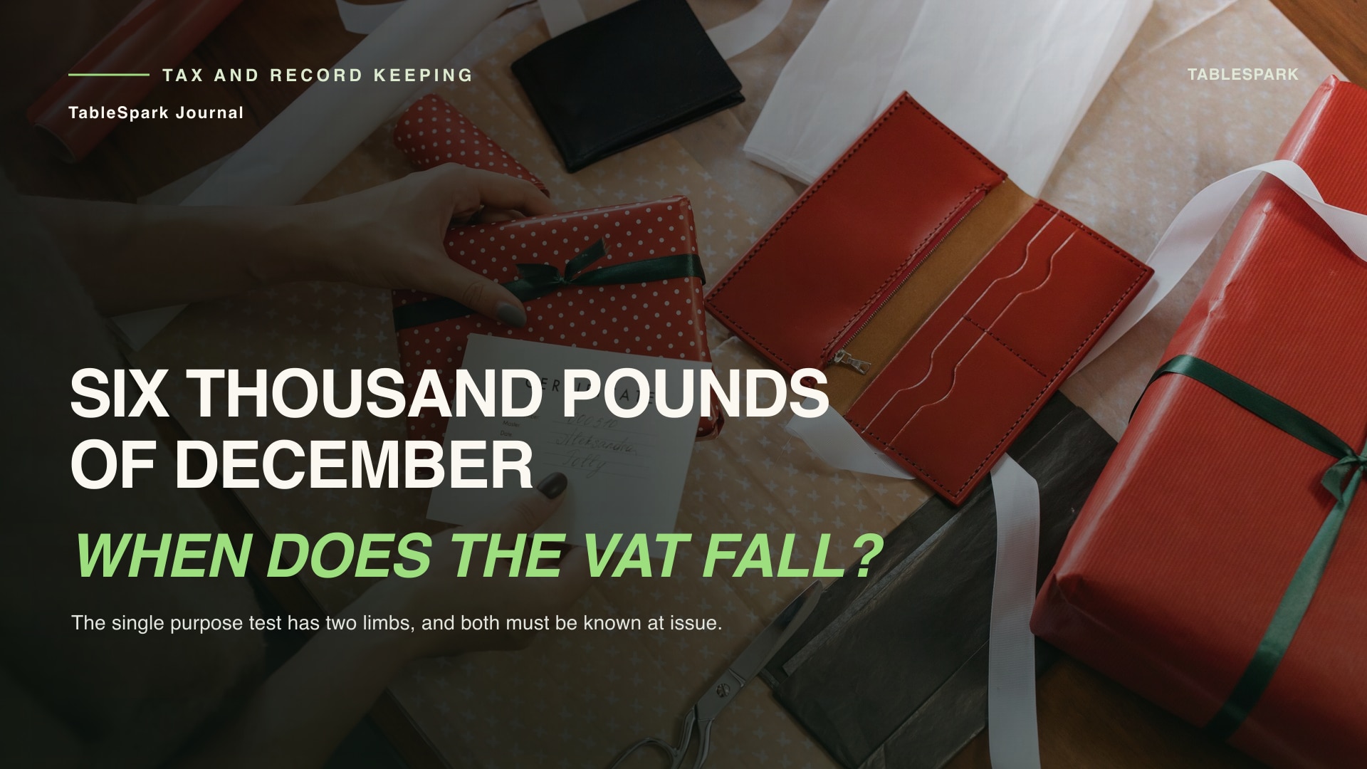 When VAT actually falls on a restaurant gift voucher