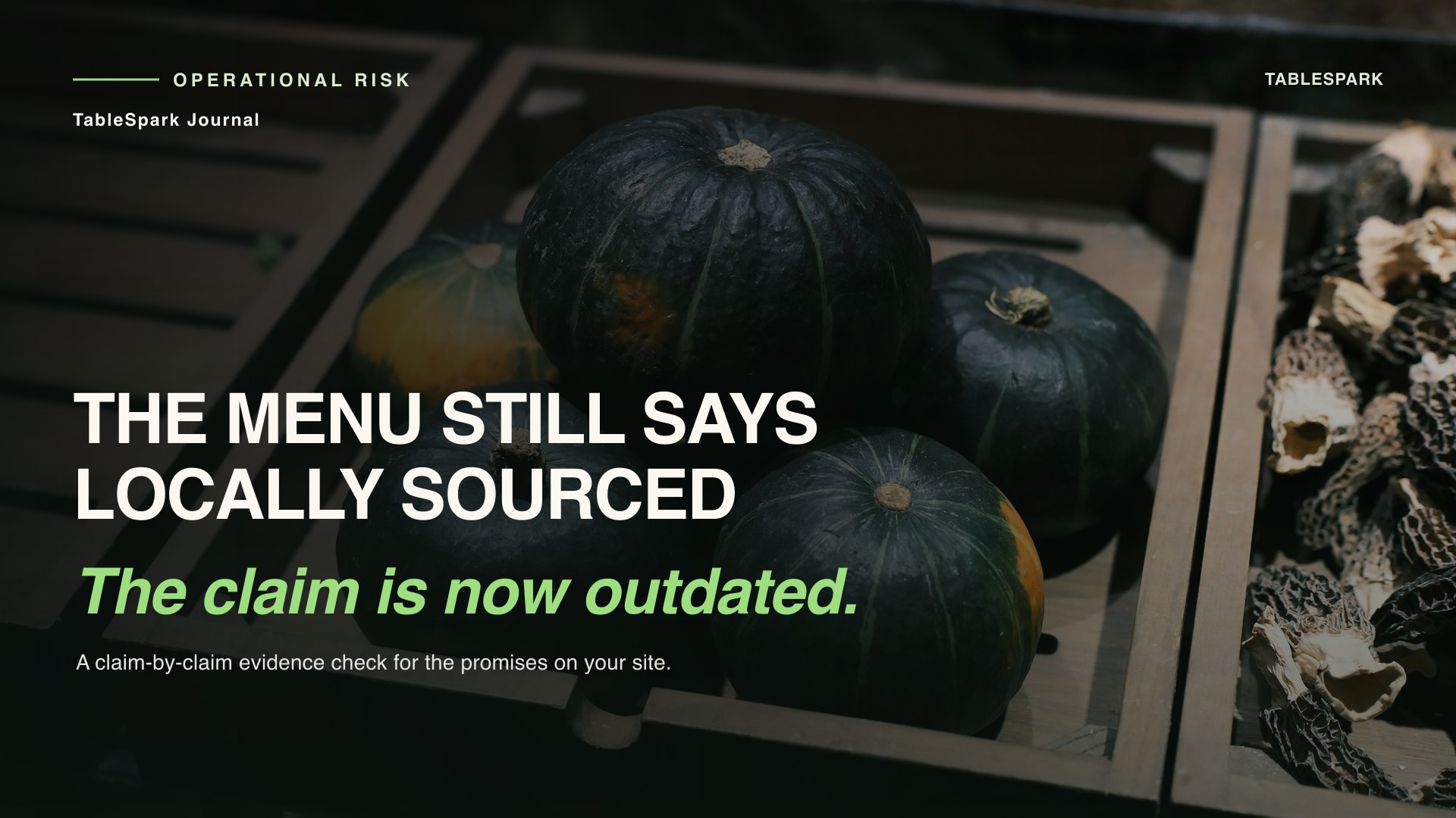 Restaurant green and sourcing claims: evidence that survives a supplier change