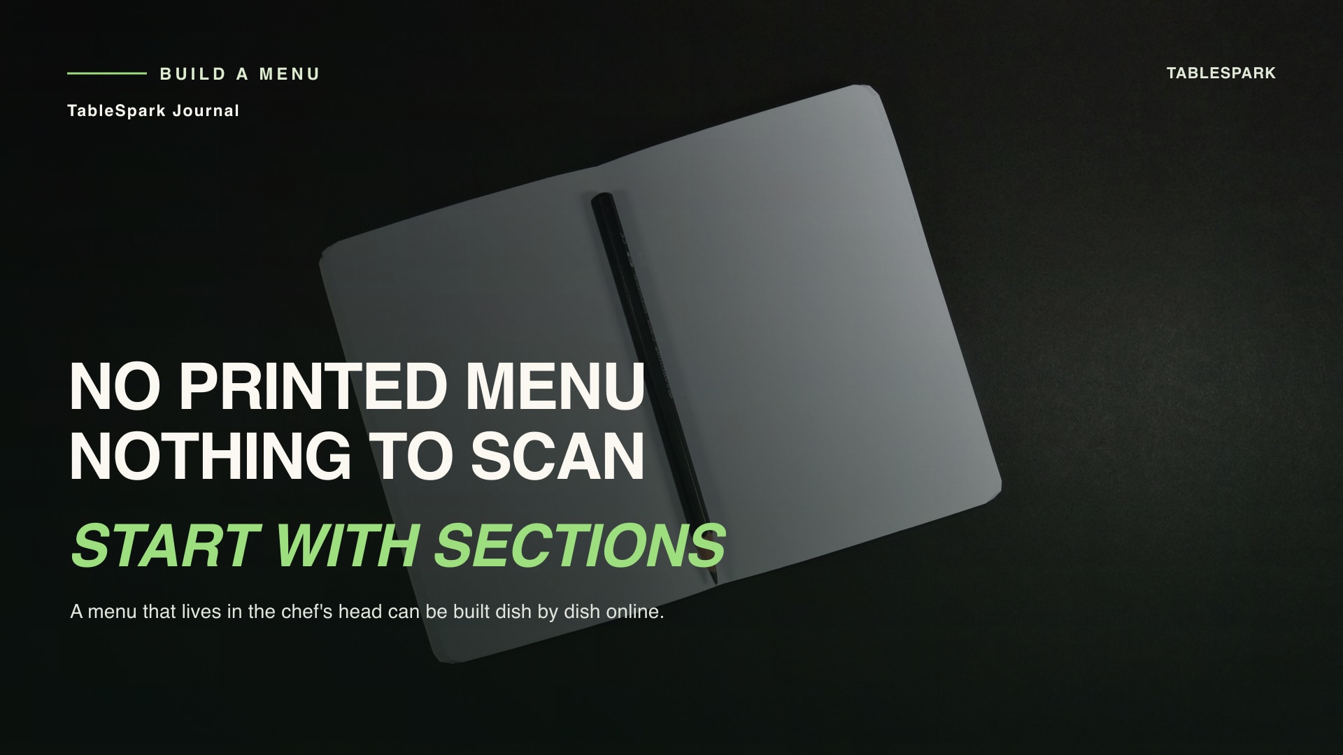 Building an Online Menu When There Is No Printed Copy to Scan Yet