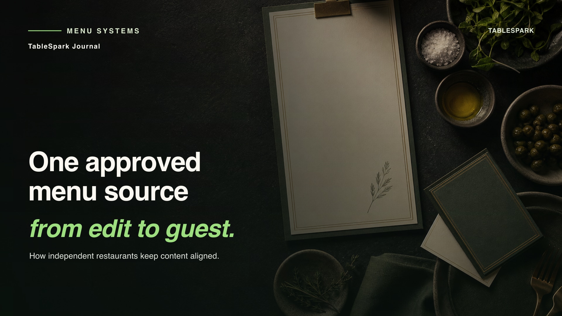 Restaurant Menu Source of Truth: From Edit to Guest