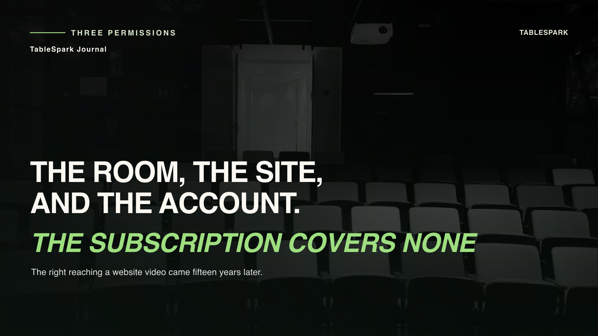 Three music permissions a restaurant needs, and the subscription that covers none of them