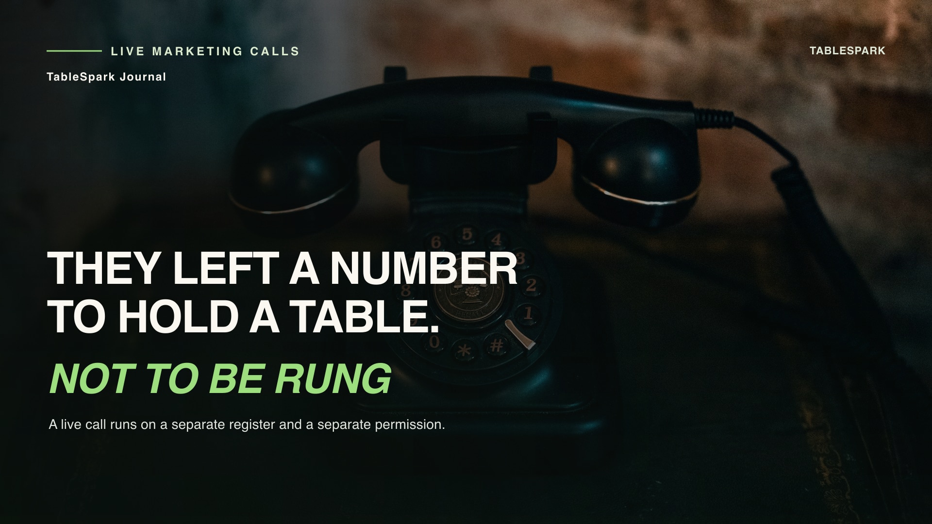 Ringing a Booking Number With an Offer: What the Live-Call Rule Requires First