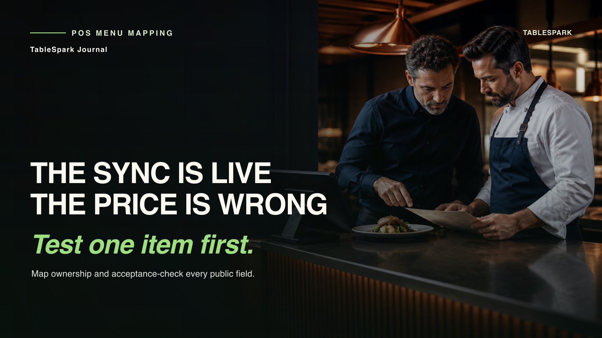 Restaurant POS Menu Field Mapping: The Acceptance Checklist Before Full Sync