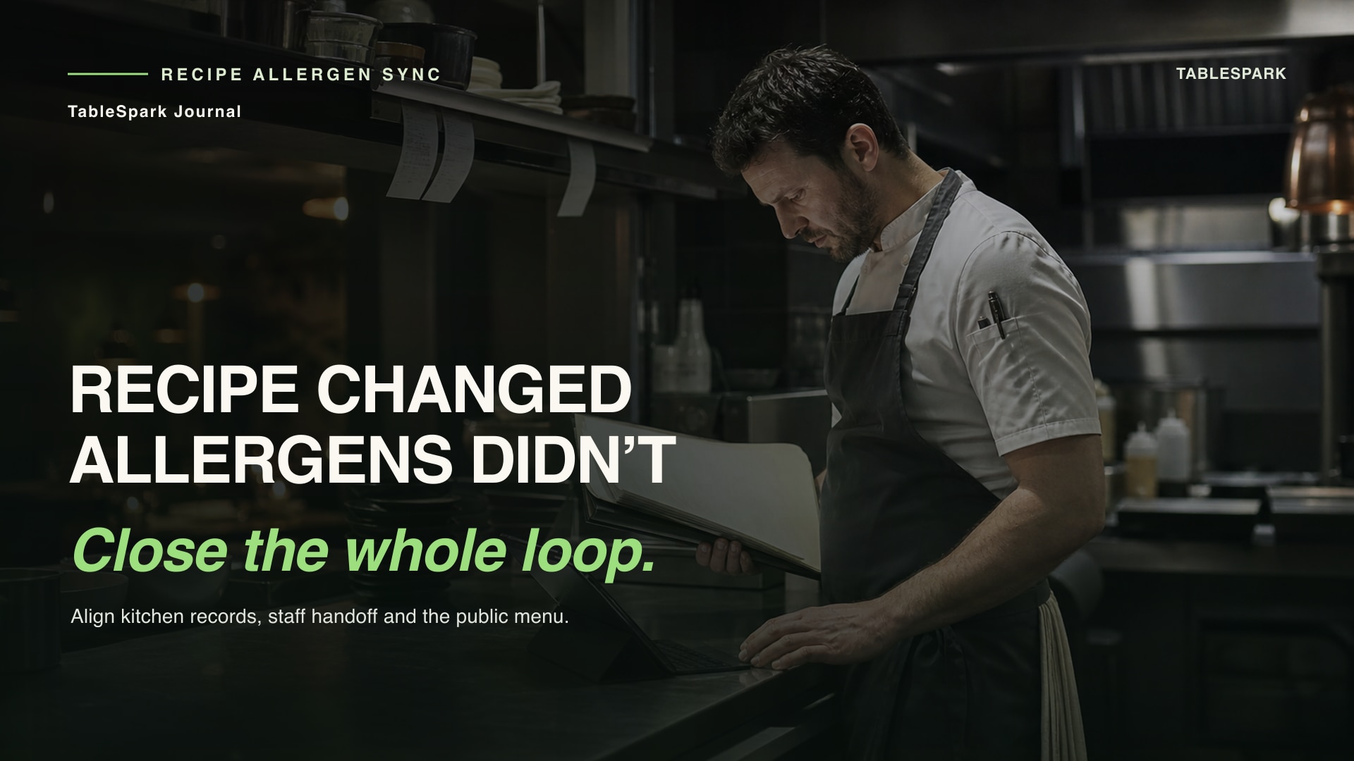Restaurant Recipe Changes: A Same-Day Allergen Sync Test