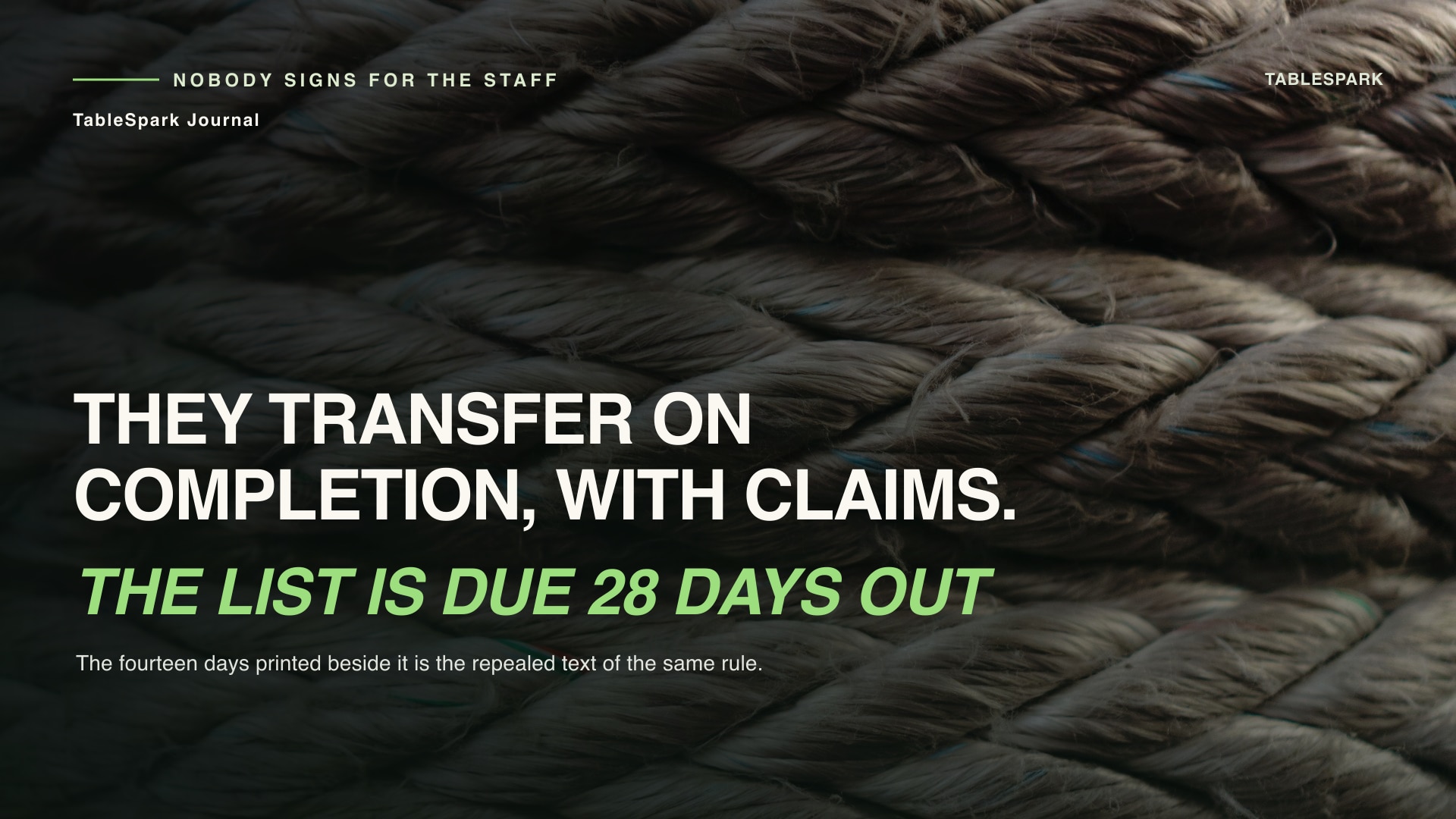 TUPE on a restaurant sale: the staff transfer automatically, and their claims arrive with them
