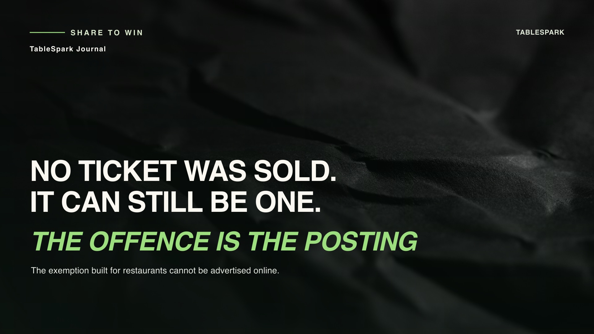 A 'spend and win' giveaway can be an unlicensed lottery, and posting it is the offence