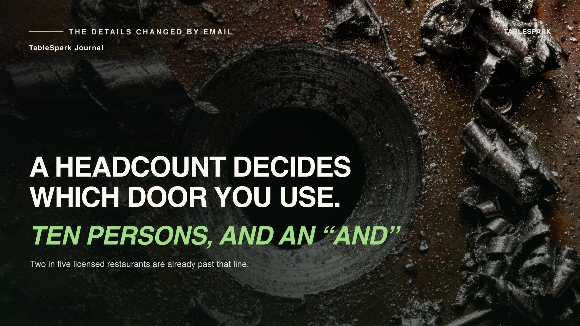 The supplier's bank details changed by email. A headcount decides which door you claim through.