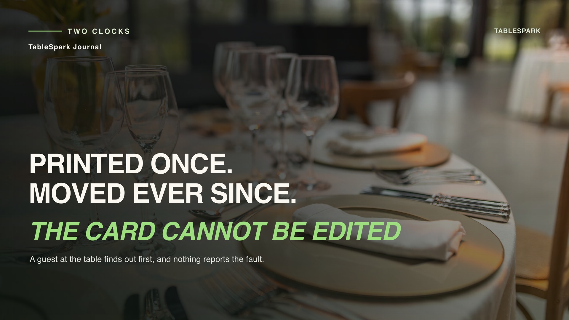 The code on the table was printed once. The address behind it was not.