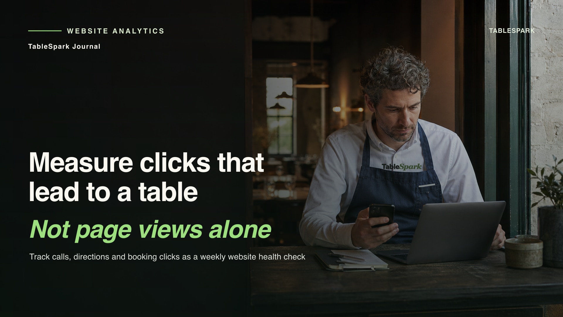 Restaurant website analytics: track calls, directions and booking clicks