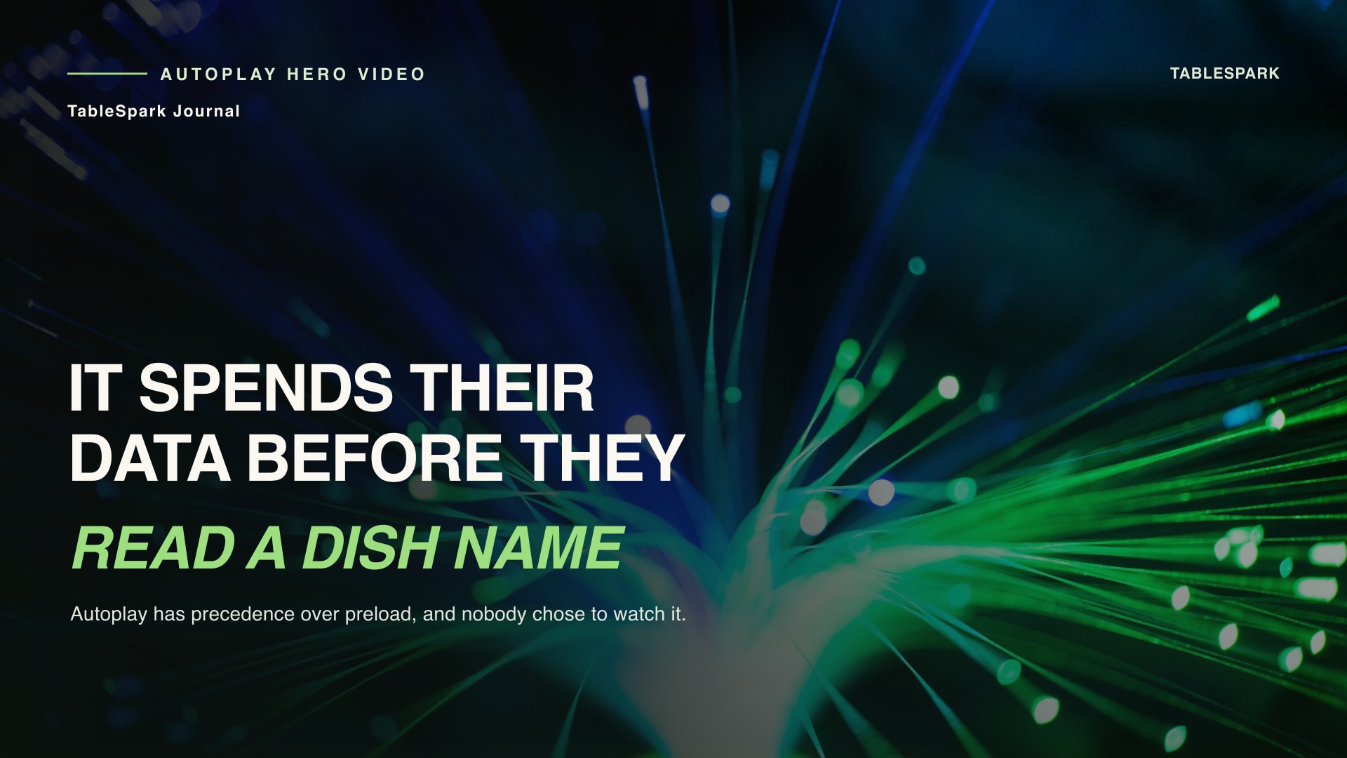 Your Hero Video Starts Spending the Guest's Data Before They Read a Dish Name