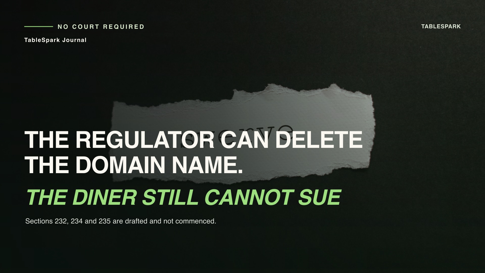 The CMA Can Disable or Fine a Restaurant's Website Without a Court Hearing