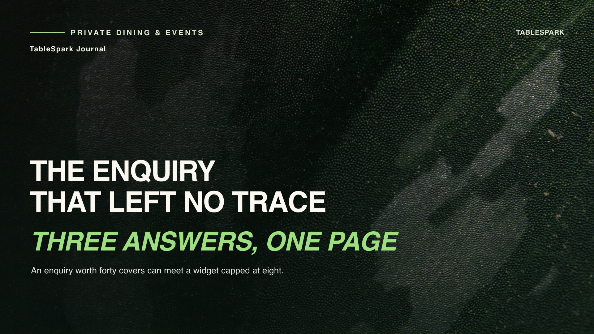 Where Does a Christmas Party Enquiry Land on Your Site?