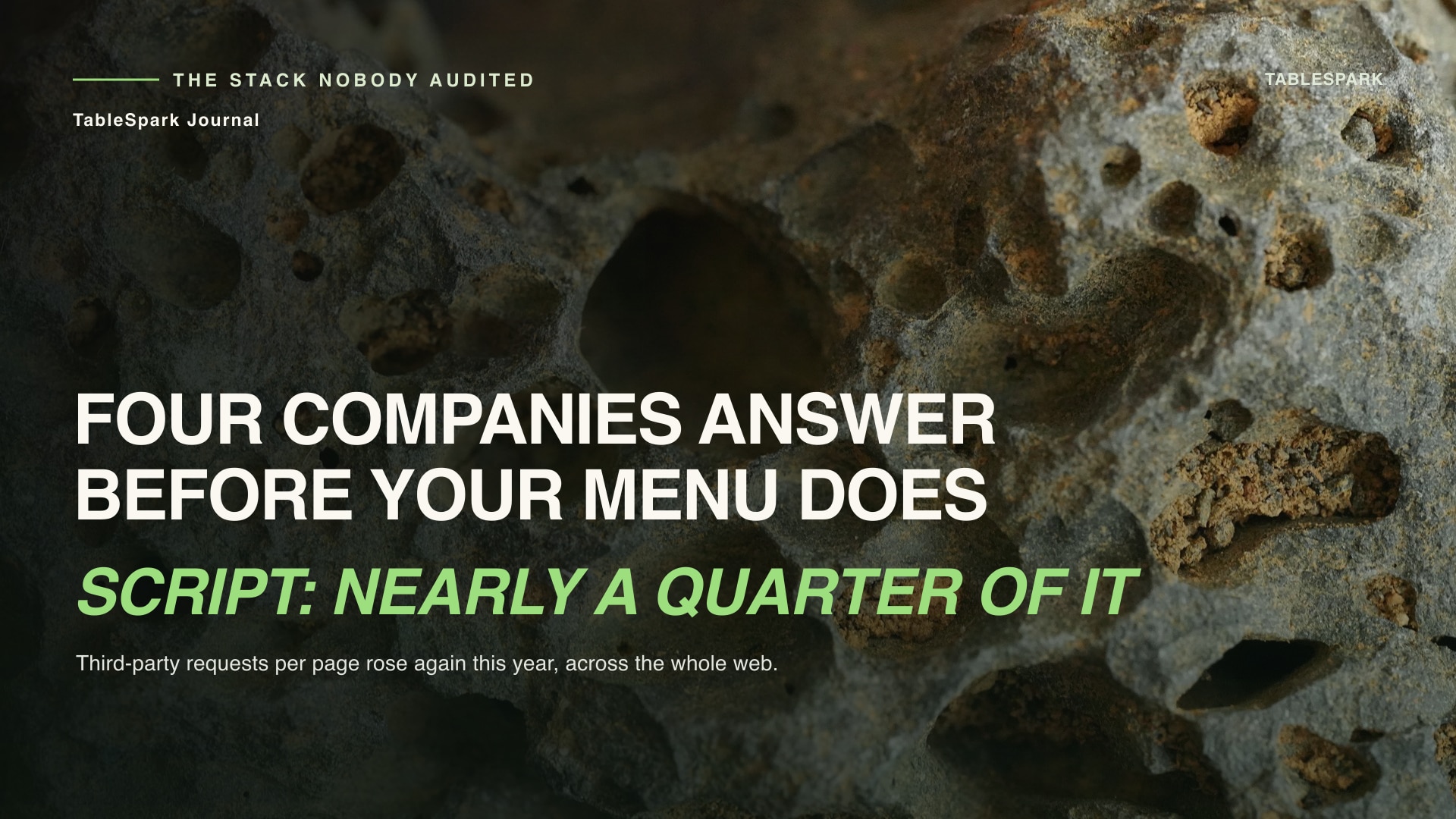 Four Companies Answer Before Your Menu Does