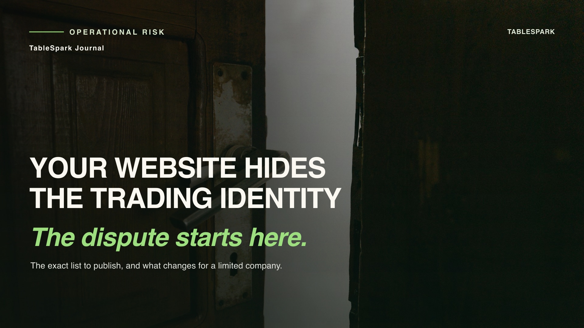 Who is the guest actually contracting with? The details your restaurant site must show