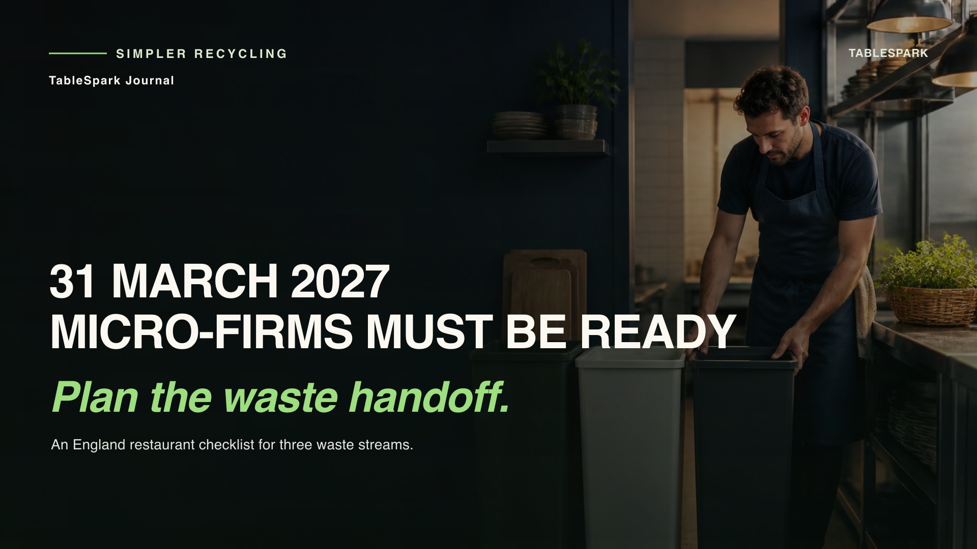 Simpler recycling for restaurants: the 2027 micro-firm readiness plan