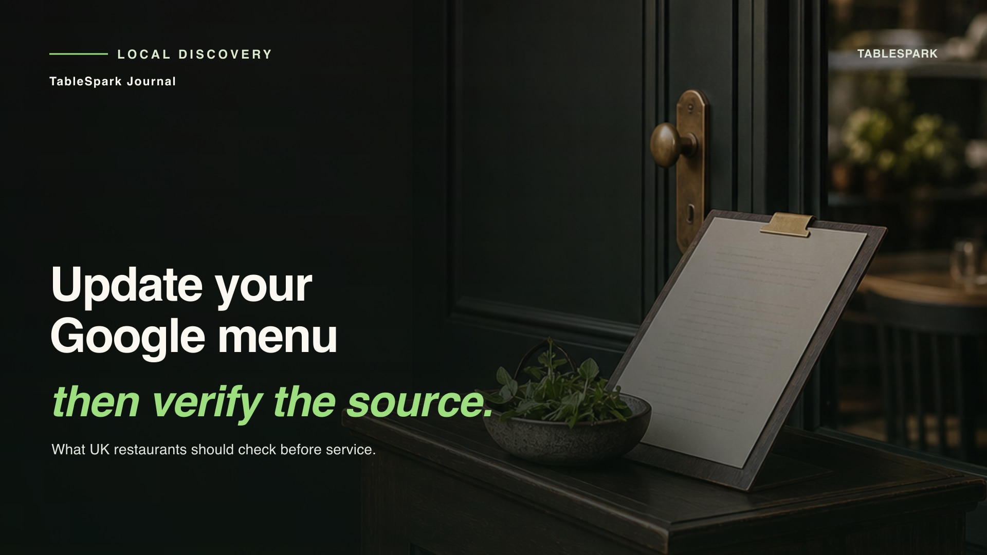 Update a Restaurant Menu on Google: Check the Source First