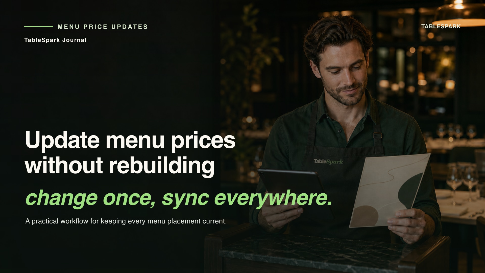 Update Restaurant Menu Prices Online Without a Rebuild