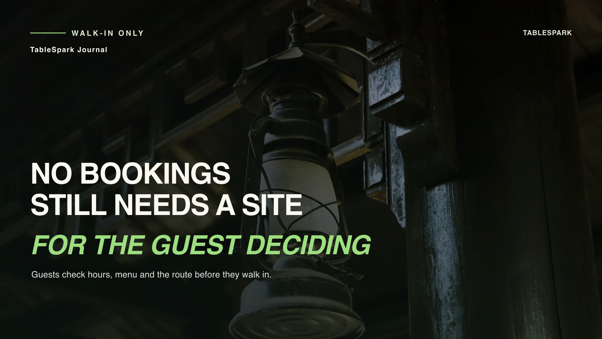 A Walk-In Restaurant Still Needs a Website. Here Is Its Job