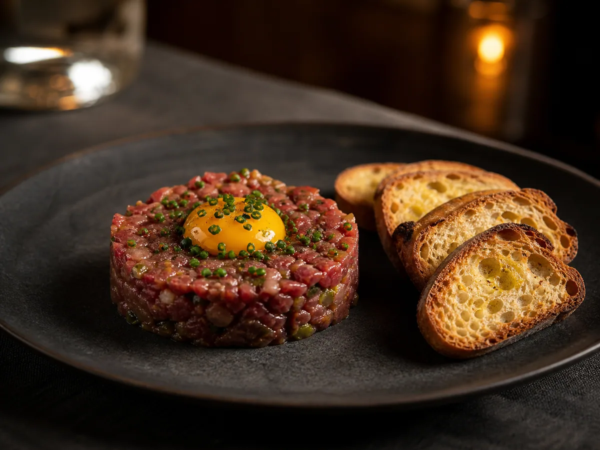 Hand-cut steak tartare