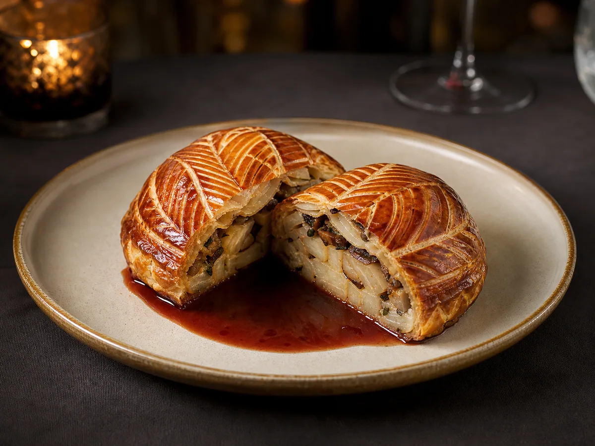 Celeriac and mushroom pithivier