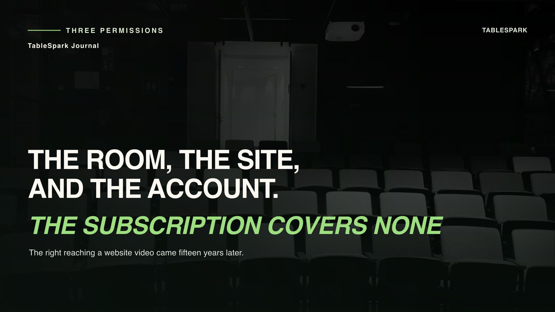 Three music permissions a restaurant needs, and the subscription that covers none of them