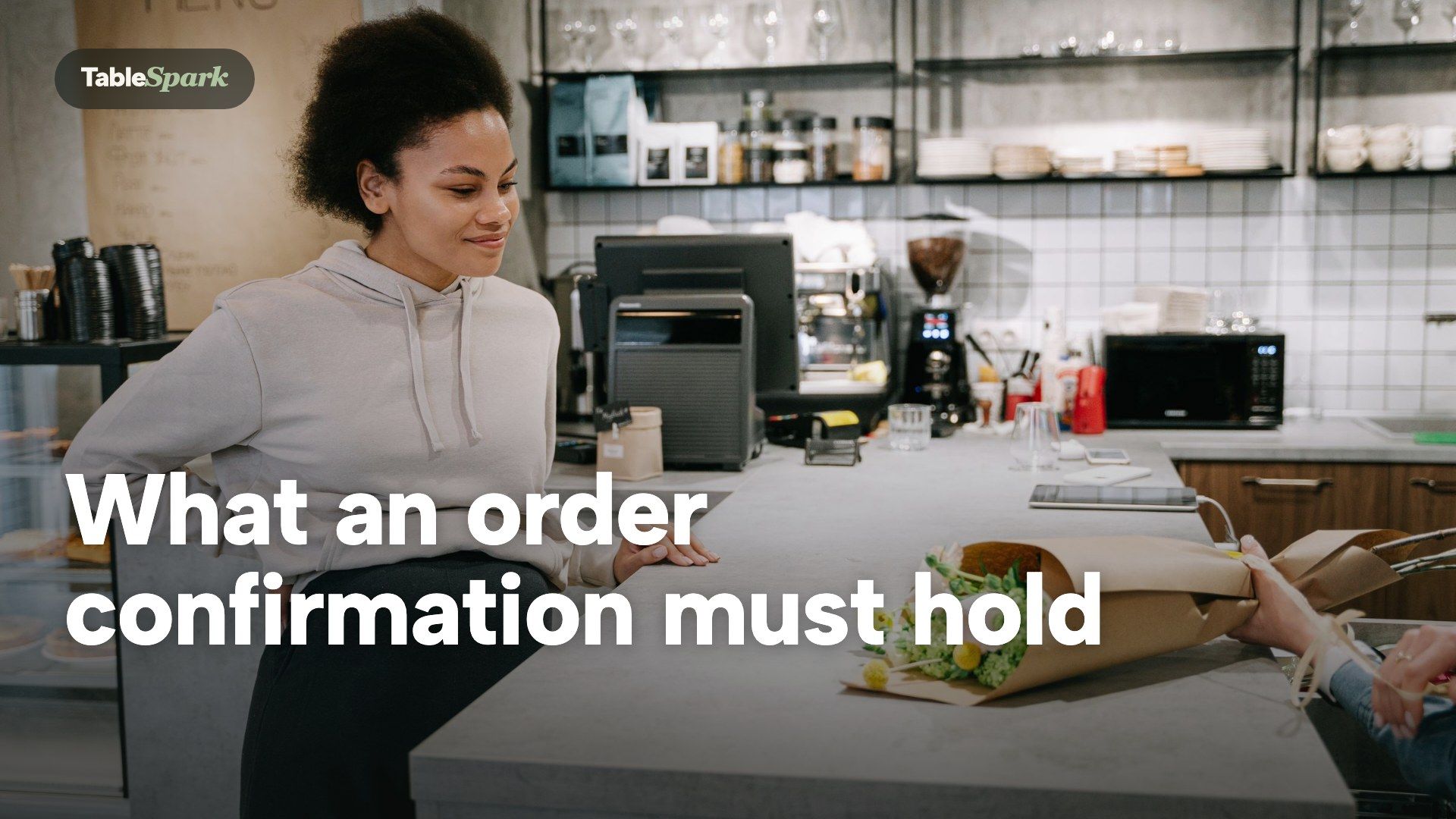 A restaurant order confirmation email carries a fixed list, and no exclusion removes it