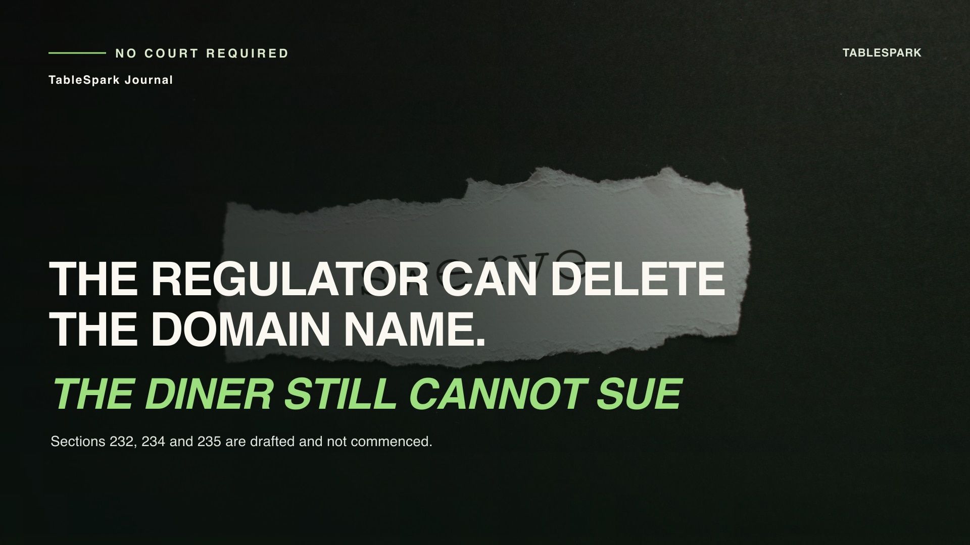 The CMA Can Disable or Fine a Restaurant's Website Without a Court Hearing